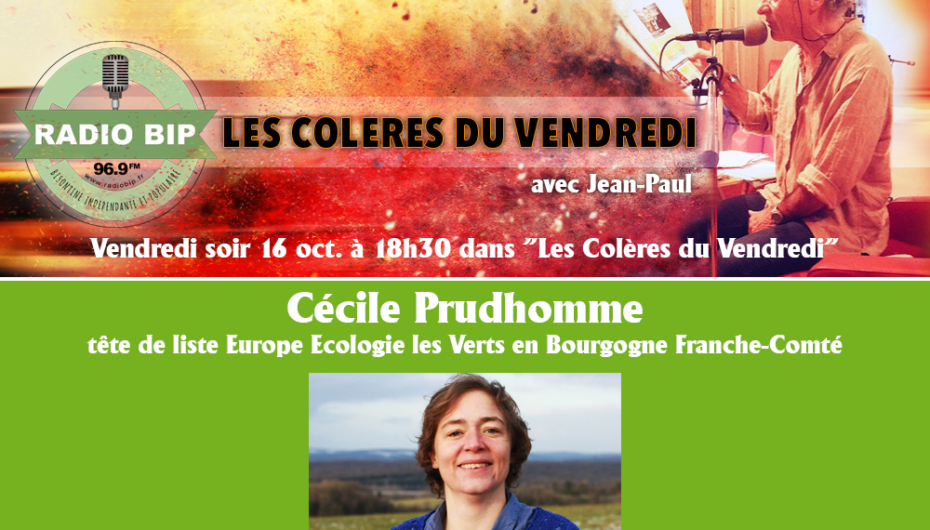 Cécile Prudhomme invitée des « Colères du Vendredi »