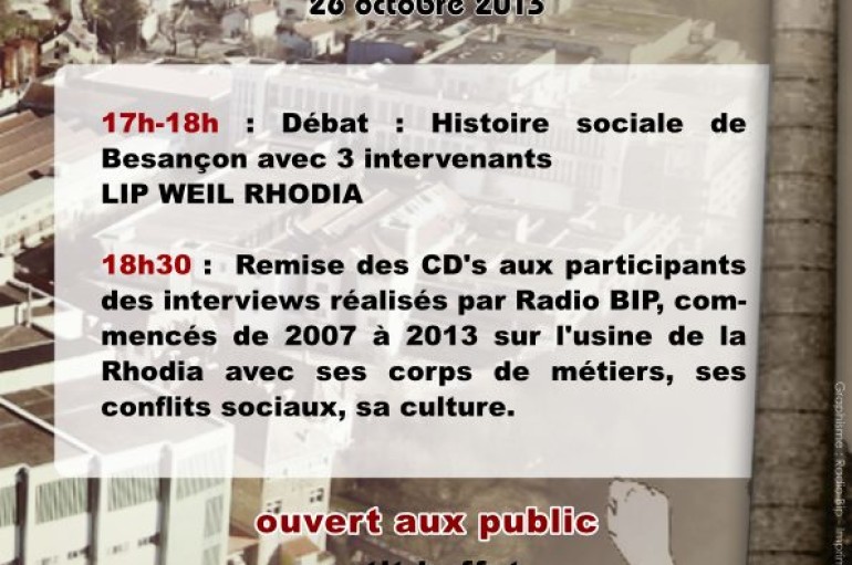 Histoire Sociale des Usines-Clés de Besançon – 26 octobre 2013