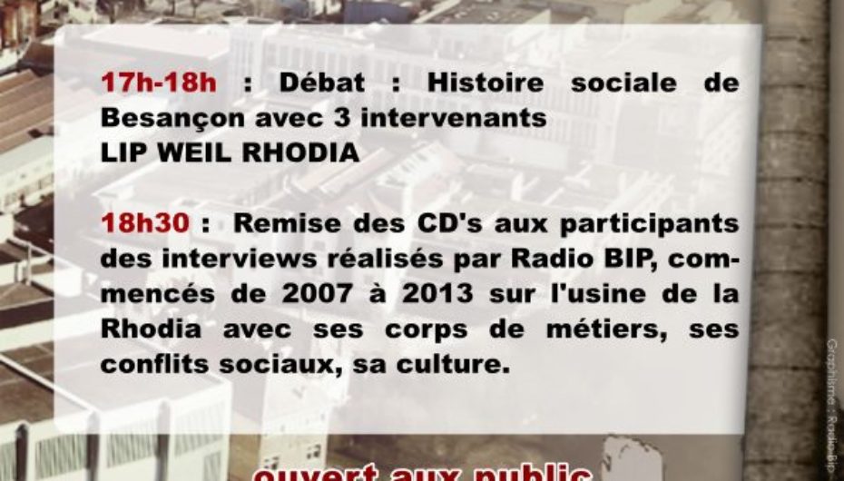 Histoire Sociale des Usines-Clés de Besançon – 26 octobre 2013