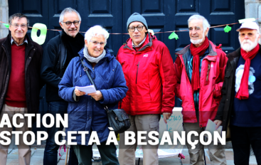 Action (encore) contre le CETA à Besançon