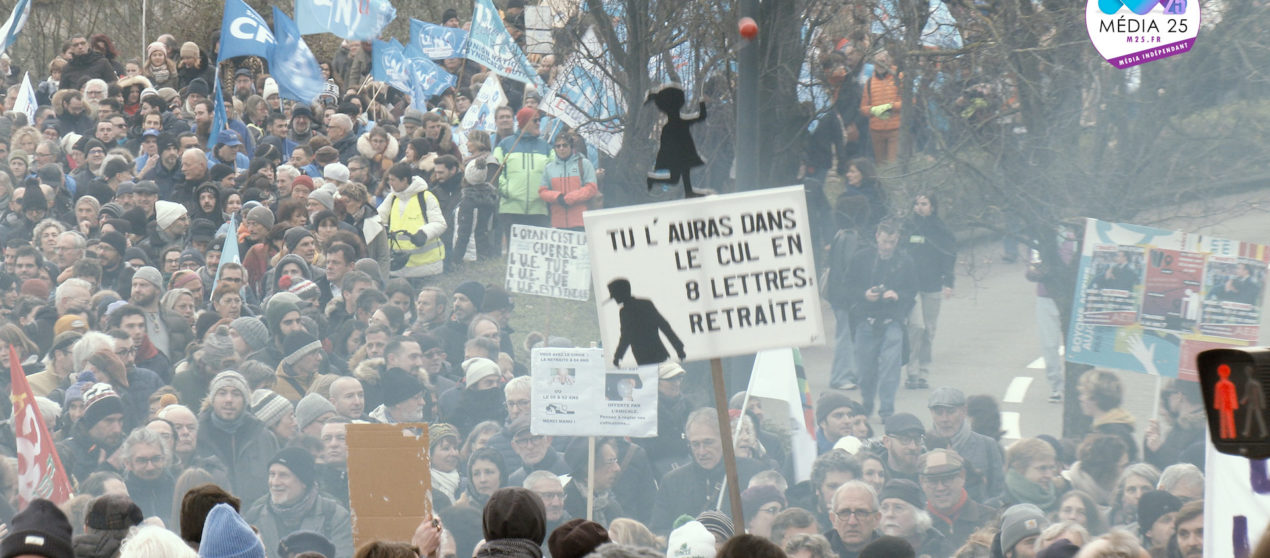 Vidéo: Mobilisation historique à Besançon contre la réforme retraite